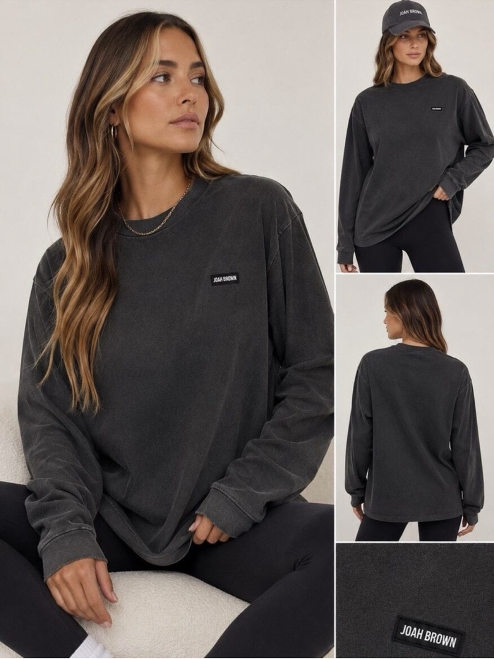 ♡Joah Brown♡ Vintage Logo Patch Long Sleeve Tee